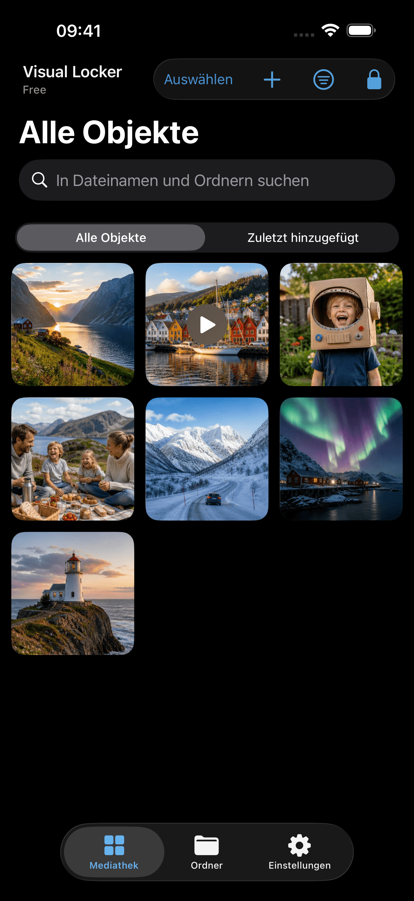 Visual Locker auf dem iPhone