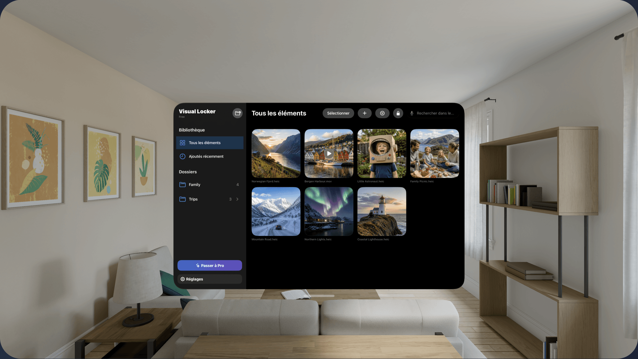 Visual Locker sur l’Apple Vision Pro